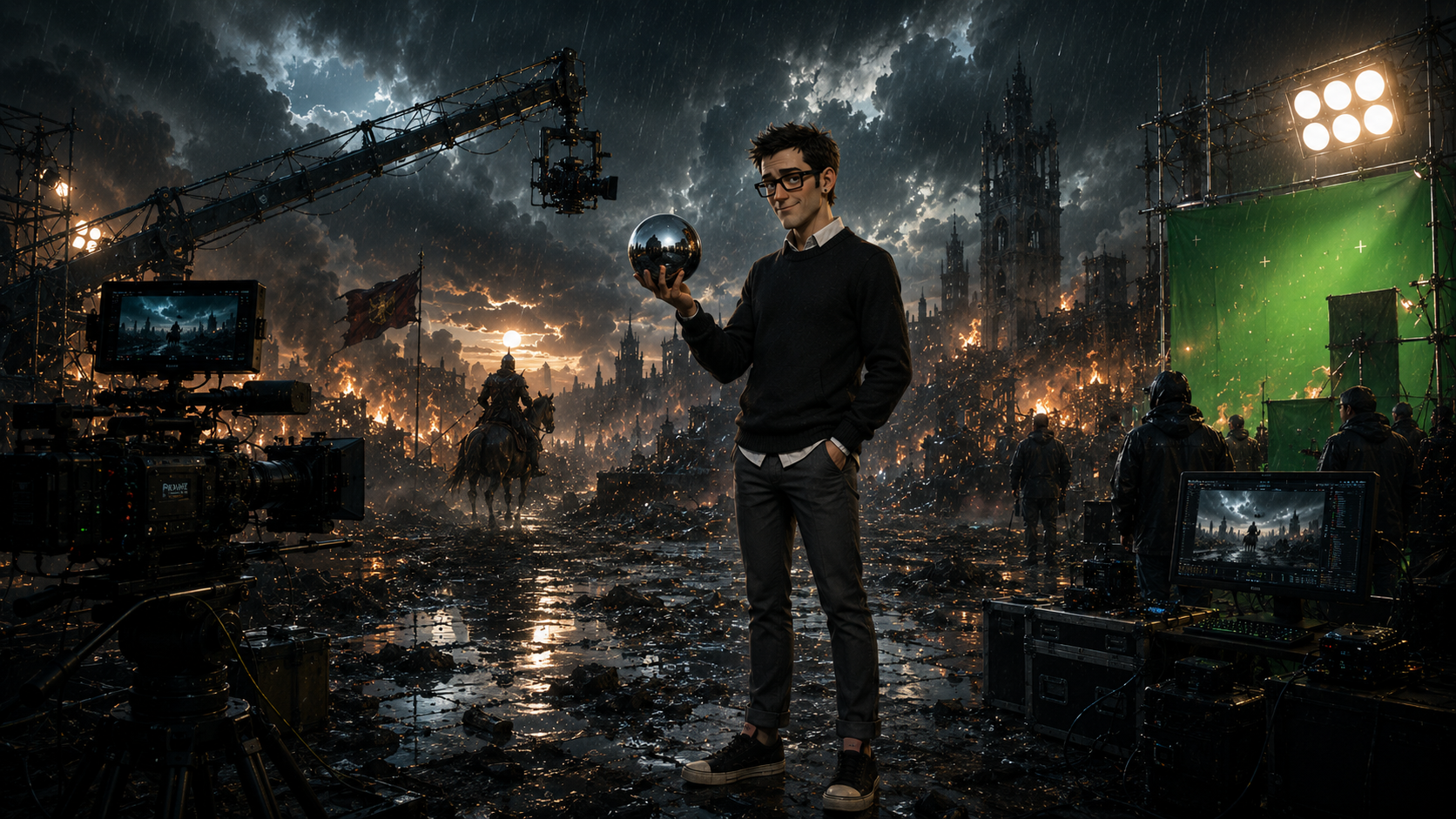 Illustrated interpretation of James’s visual effects work